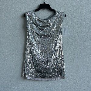 Silver Sequin Mini Dress Jazz Dance Costume